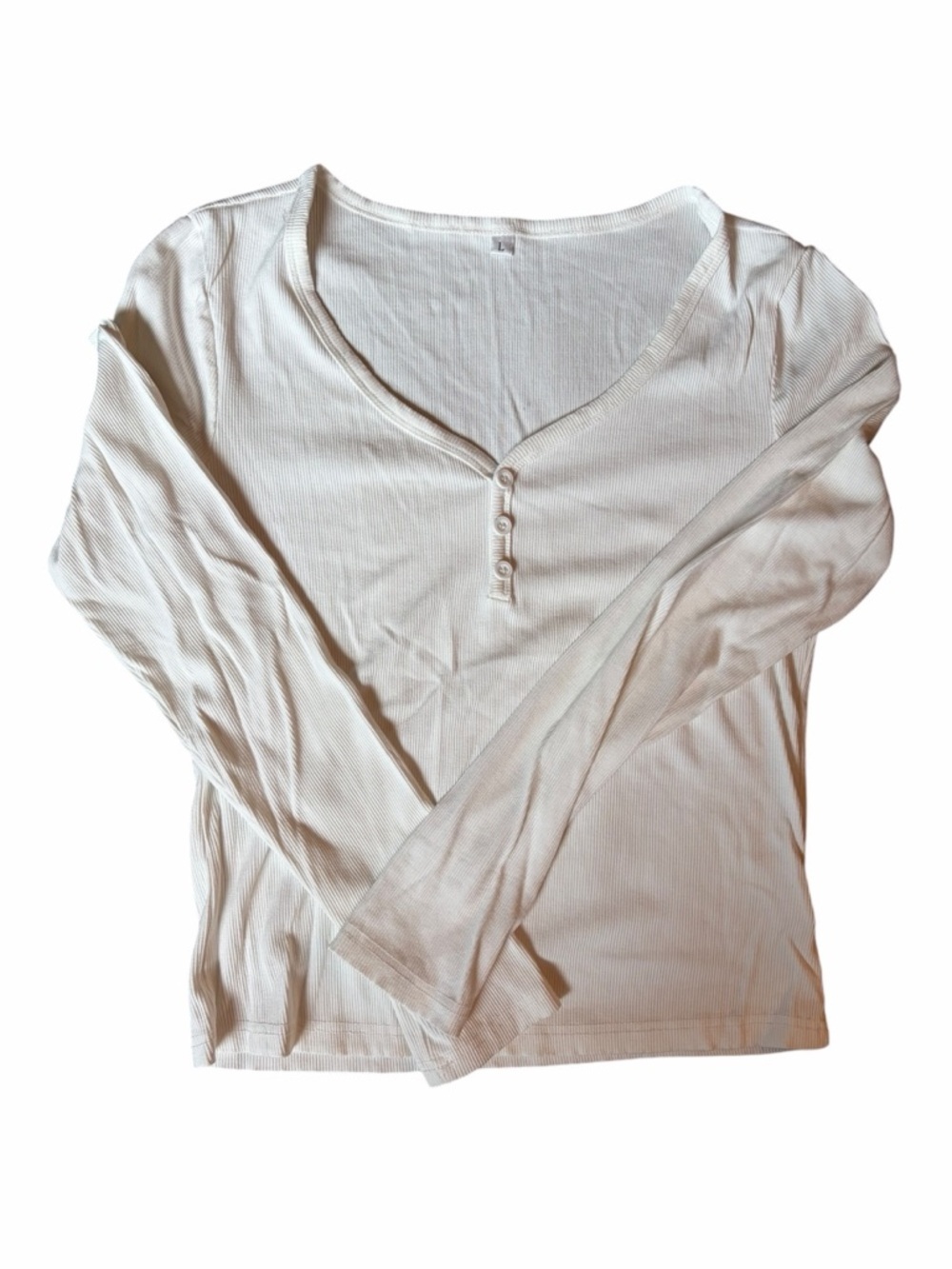 Women's White Ribbed Lounge Set - Picture 2 of 5